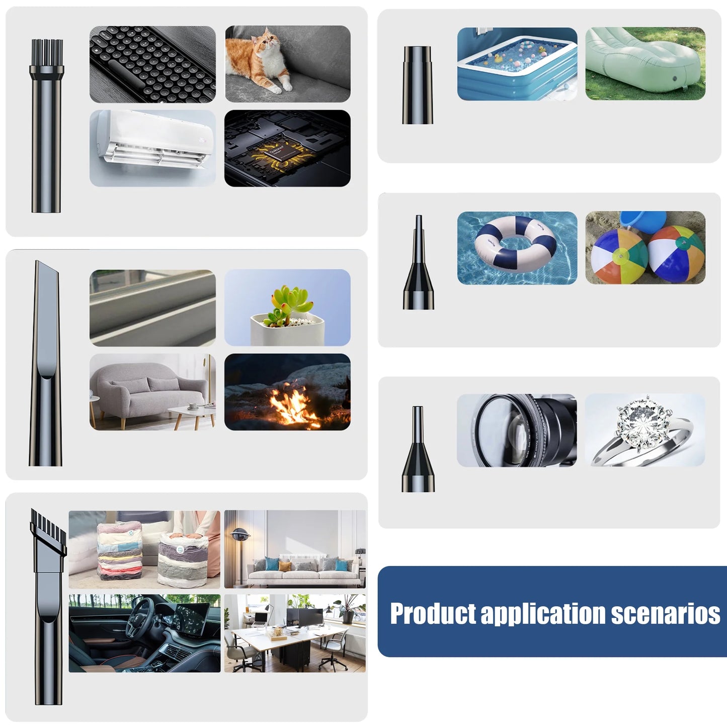 Car Vacuum Cleaner Cordless Handheld Vacuum Cleaner -3 in 1 Portable Handheld Car Vacuum for Car,Office and Home